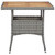 Patio Dining Table Gray Poly Rattan and Solid Acacia Wood