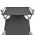 Folding Sun Lounger with Canopy Gray Aluminum