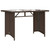 2 Piece Patio Dining Set with Cushions Brown Poly Rattan