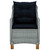 Patio Chairs with Cushions 2 pcs Poly Rattan Light Gray