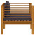 Patio Chair with Dark Gray Cushions Solid Acacia Wood