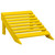 Patio Adirondack Chair with Ottoman Solid Fir Wood Yellow
