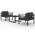 3 Piece Patio Lounge Set with Cushions Aluminum Anthracite