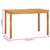 Patio Dining Table 47.2"x27.6"x30.3" Solid Teak Wood