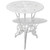 3 Piece Bistro Set Cast Aluminum White