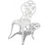 3 Piece Bistro Set Cast Aluminum White