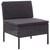 3 Piece Patio Lounge Set with Cushions Poly Rattan Black