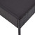 3 Piece Patio Lounge Set with Cushions Poly Rattan Black