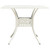 Patio Table White 35.4"x35.4"x28.7" Cast Aluminum