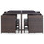 9 Piece Patio Dining Set with Cushions Poly Rattan Brown