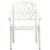 Patio Chairs 2 pcs Cast Aluminum White
