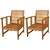 4 Piece Patio Lounge Set with Cushions Solid Acacia Wood