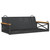 Swing Bench Black 42.9"x24.4"x15.7" Poly Rattan