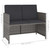 6 Piece Patio Dining Set with Cushions Poly Rattan Gray