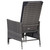 2 Piece Patio Lounge Set with Cushions Poly Rattan Gray