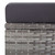 2 Piece Patio Lounge Set with Cushions Poly Rattan Gray