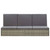 Convertible Sun Bed with Cushion Poly Rattan Gray