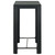 5 Piece Patio Bar Set with Cushions Poly Rattan Black