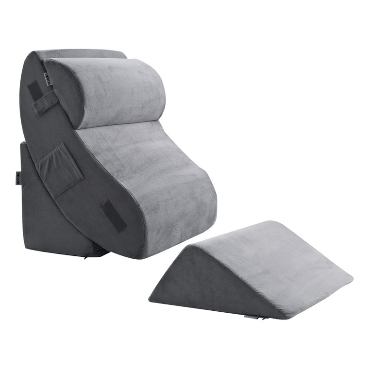Wedge Pillow for Sleeping, 4 Pcs Adjustable Orthopedic Bed Wedge Set, Support Leg Neck Shoulder, Po