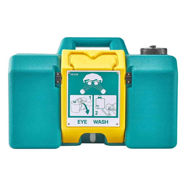 Portable Eye Wash Station 8 Gal, OSHA-Approved Eyewash Station Wall-Mounted/On Flat Surface, Emerge