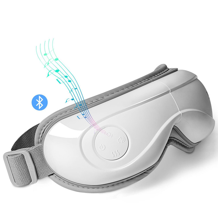 Eye Massager with Heat, Heated Eye Massage Mask with 5 Modes and Bluetooth Music, 180?° Foldable Ey