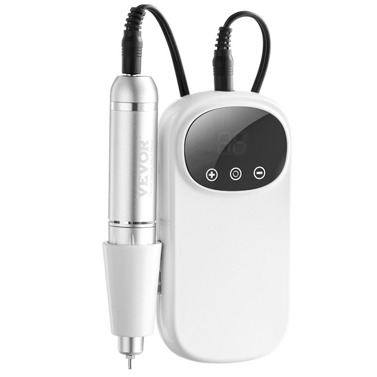 Electric Rechargeable Nail Drill, 35,000RPM Portable Cordless Nail E File Machine, LCD-Display Acry