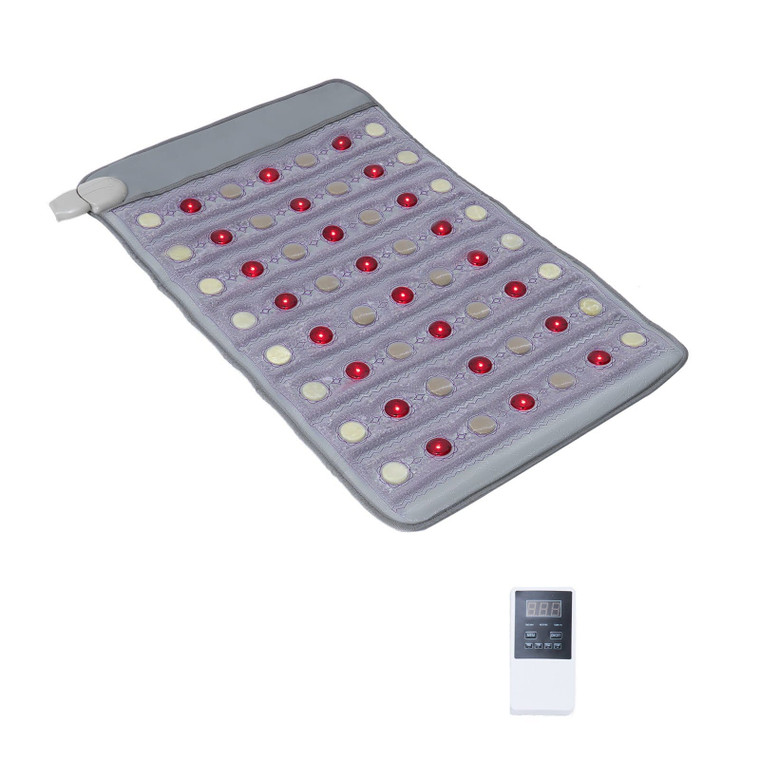Far Infrared Heating Pad, Amethyst Heating Pad with Jade & Tourmaline Stones, 660nm Photon Light & 