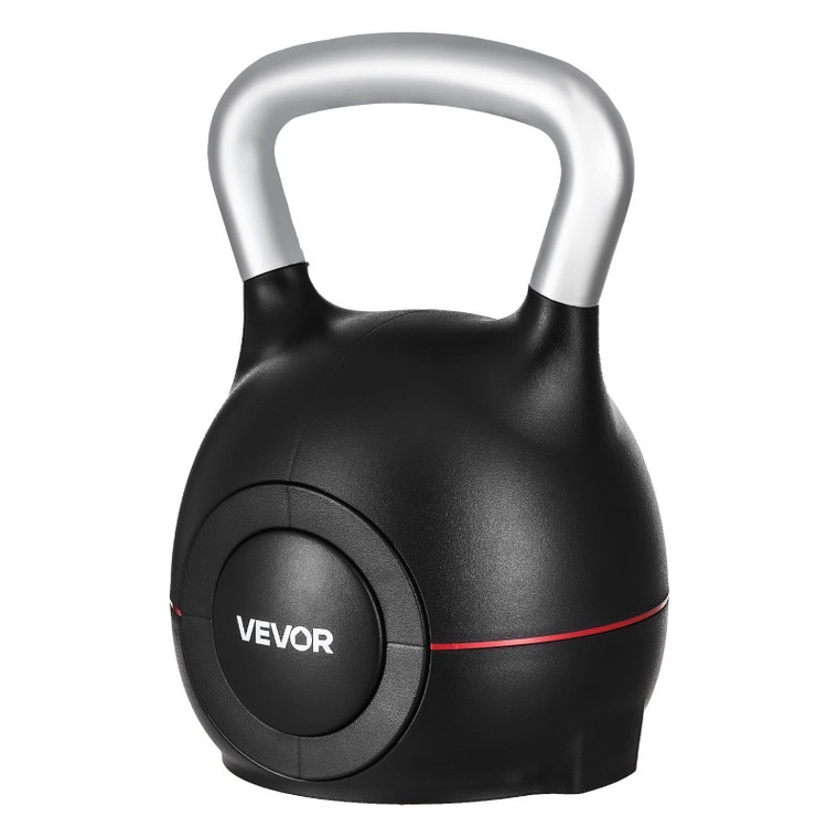 Kettlebell, Adjustable Kettlebell with 7 Weight Levels (5, 11.5, 18, 24.5, 31, 37.5, 44 lbs), Die-C