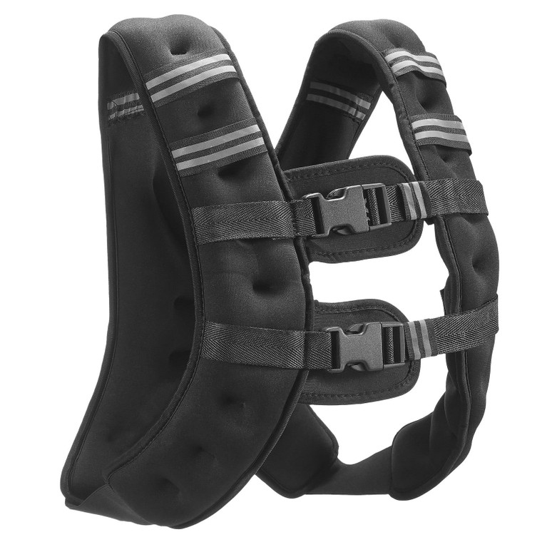 Weighted Vest, 16 lbs Weight Vest with Reflective Stripe, Adjustable Buckle Body Weight Vest for Me