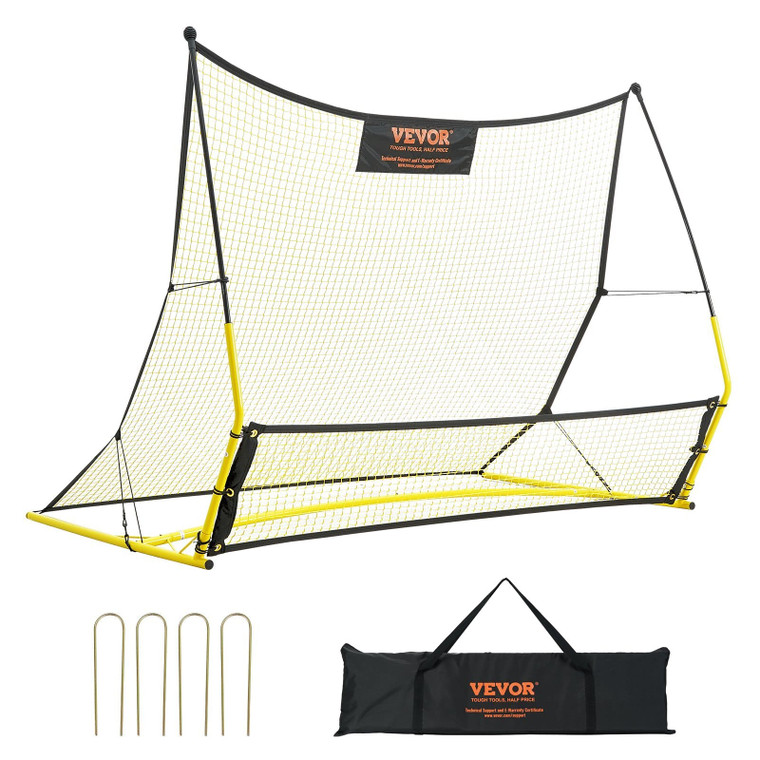 Soccer Trainer, 2-IN-1 Portable Soccer Rebounder Net, 71"x40" Iron Soccer Practice Equipment, Sport