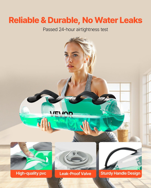 Water Weights Aqua Bag, Large Aqua Bags for Workout, 50 lbs Adjustable Portable Stability Fitness &