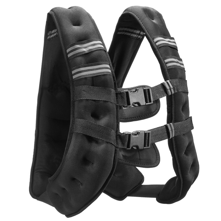 Weighted Vest, 20 lbs Weight Vest with Reflective Stripe, Adjustable Buckle Body Weight Vest for Me