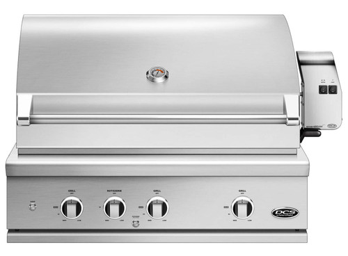 DCS 36" Built-In Stainless Steel Series 9 Liquid Propane Gas Grill With Rotisseries And Charcoal