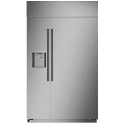 Monogram Refrigerator Built-In Side-by-Side, Smart, with Dispenser, 48" in Stainless Steel