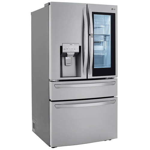 LG Refrigerator 4 Door French Door Smart WiFi InstaView 30 Cu Ft in PrintProof Stainless Steel