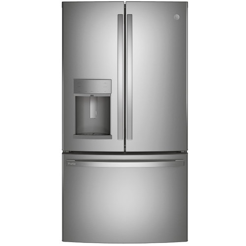 GE Profile Refrigerator Counter Depth French Door with Hands Free AutoFill, ADA, 22.1 Cu Ft in Fingerprint Resistant Stainless Steel