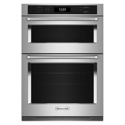KitchenAid Microwave Wall Oven Combination 30 Inch with Air Fry Mode in Stainless Steel