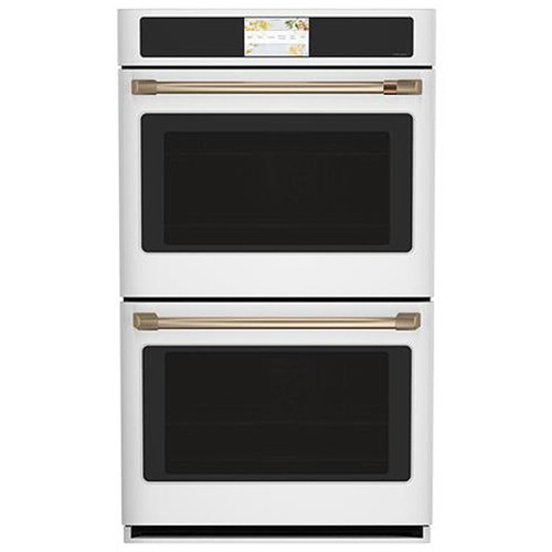 Cafe Professional Series 30" Matte White Smart Built-In Convection Double Wall Oven