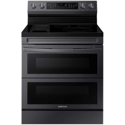 Samsung 6.3 Cu. Ft. Fingerprint Resistant Black Stainless Steel Smart Freestanding Electric Range With Flex Duo, No Preheat Air Fry & Griddle - NE63A6751SG/AA