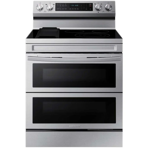 Samsung 6.3 Cu. Ft. Fingerprint Resistant Stainless Steel Smart Freestanding Electric Range With Flex Duo, No Preheat Air Fry & Griddle - NE63A6751SS/AA