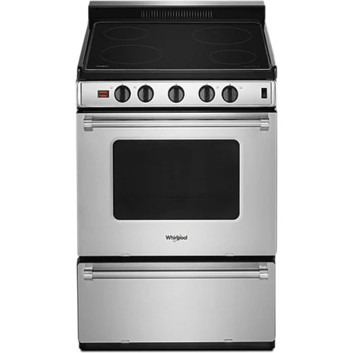 Whirlpool 24 In. Stainless Steel Freestanding Electric Range With Upswept SpillGuard Cooktop - WFE500M4HSS