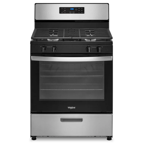 Whirlpool Gas Range Freestanding with Broiler Drawer, 5.1 Cu Ft in Stainless Steel - WFG320M0MS