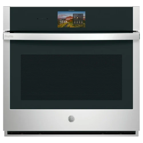 GE Profile Smart Built-In Convection Single Wall Oven with Precision Cooking and No Preheat Air Fry 30-Inch in Stainless Steel - PTS7000SZSS