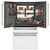 Cafe Refrigerator 4 Door French Door Counter Depth Smart 22.3 Cu Ft in Matte White