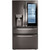LG Refrigerator 4 Door French Door Counter Depth Smart WiFi InstaView 23 Cu Ft in PrintProof Black Stainless Steel