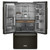 KitchenAid Refrigerator Counter Depth French Door 23.8 Cu Ft in PrintShield Black Stainless Steel