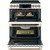 Cafe ADA 30 In. Matte White With Brushed Bronze Smart Front-Control Radiant And Convection Double-Oven Slide-In Electric Range - CES750P4MW2
