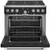 Cafe ADA 36 In. Matte Black Smart Commercial-Style Gas Range With 6 Burners