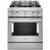 KitchenAid 30 In. Stainless Steel Smart Commercial-Style Gas Range With 4 Burners