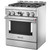 KitchenAid 30 In. Stainless Steel Smart Commercial-Style Gas Range With 4 Burners